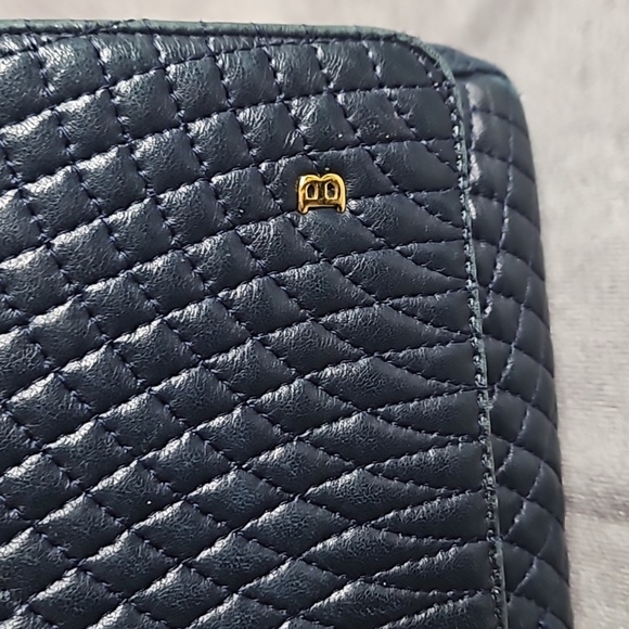 Bally Double Flap Navy Leather Gold Chain Crossbody Shoulder Bag Purse - Picture 7 of 15